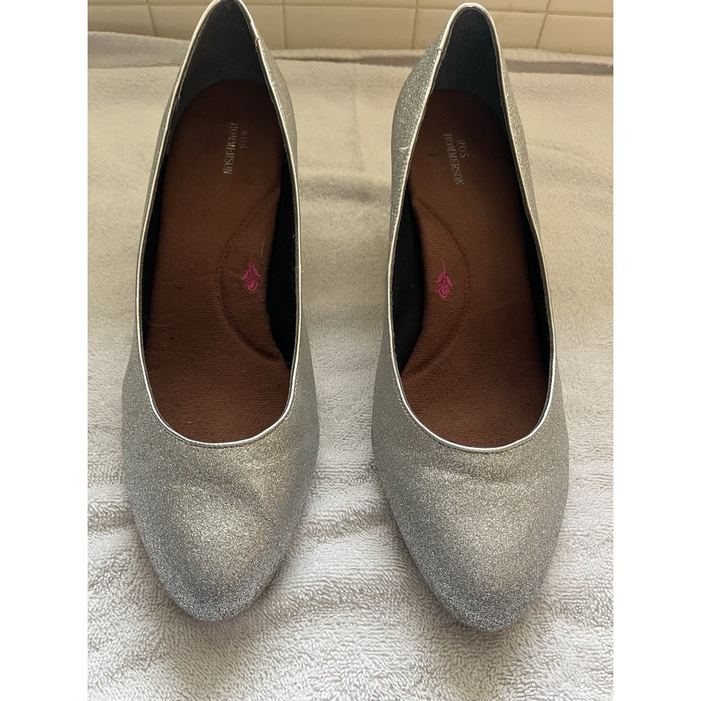 Ros Hommerson Sparkly Heels Size 11 Silver - Picture 9 of 13